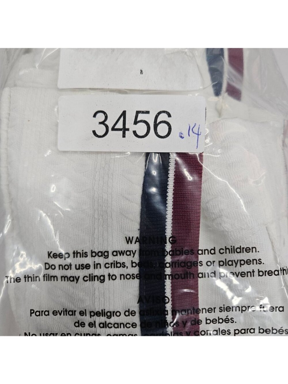 Butte Knit Womens White Textured Open Front Blazer Burgundy Navy Trim Size M - Picture 9 of 9